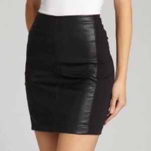 Faux leather skirt